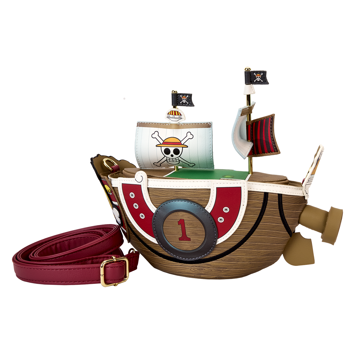 One Piece Thousand Sunny Ship Figural Crossbody Bag