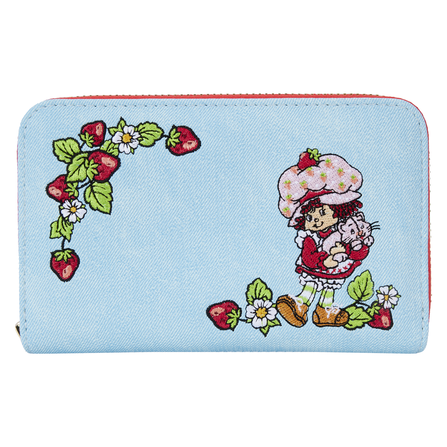Strawberry Shortcake Denim Zip Around Wallet