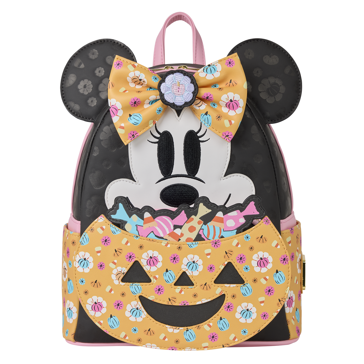 Minnie Mouse Cosplay Floral Pumpkin Glow Mini Backpack