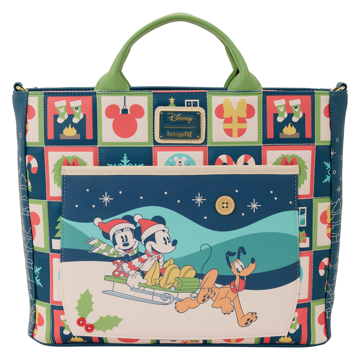 Mickey & Friends Holiday Convertible Backpack & Tote Crossbody Bag