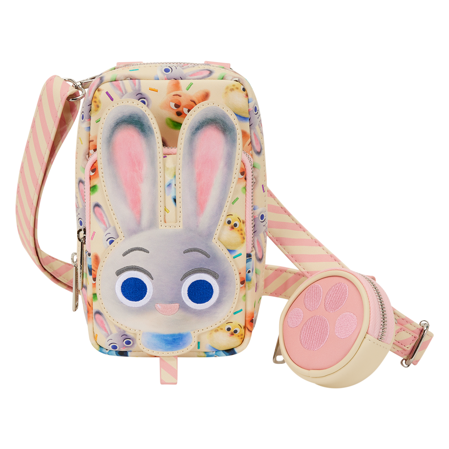 Zootopia 2 Judy Hopps Cotton Candy Cosplay Cell Phone Crossbody Bag with Coin Bag